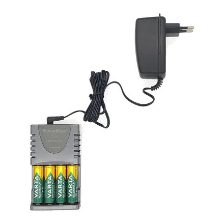 Cargador inteligente rápido C-411 + 4 baterias AA 2500mAh Ni-Mh