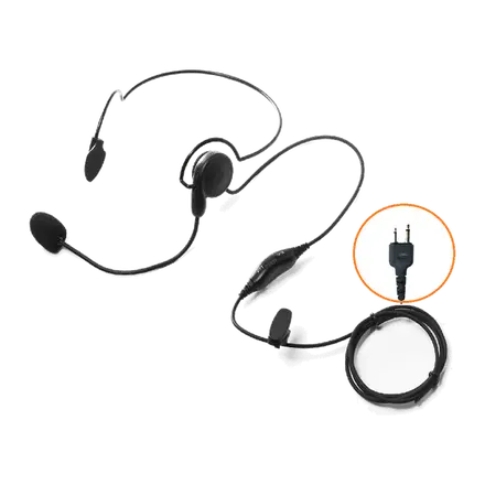 Jetfon HS2-01 Microauricular de diadema para nuca Walkies Vertex/Yaesu y otros
