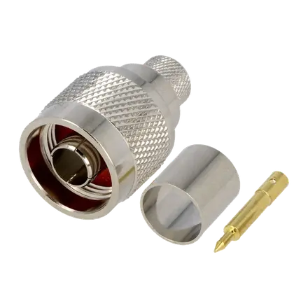 Conector N Macho Crimpable HD3-004 para RG213 RG214 LMR400 50 Ohm