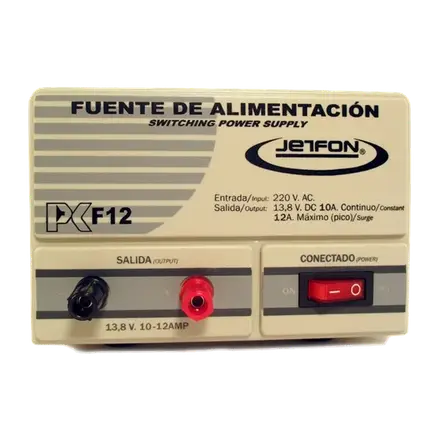 Jetfon PC-F12 Fuente de Alimentación Conmutada 13,8V 10A / 12A Pico