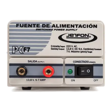 Jetfon PC-F7 Fuente de Alimentación Conmutada 13,8V 5A / 7A Pico