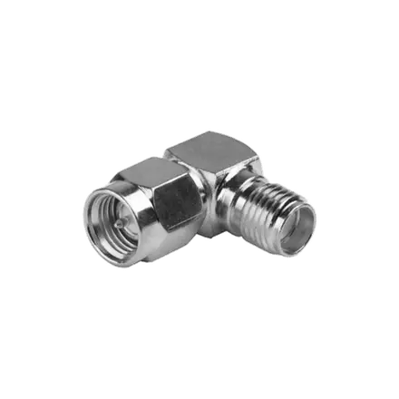 JTF-02 Adaptador Coaxial Codo SMA Macho a SMA Hembra 90°