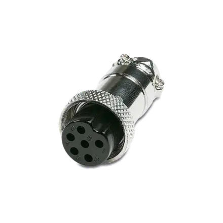 Conector Chasis Metálico Hembra 6 Pines P7-06-H para Micrófono de Radio