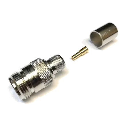 Conector NF400 N Hembra para cable coaxial RG-213, LMR400 o similar