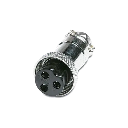 Conector Chasis Metálico Hembra 3 Pines P7-03-H para Micrófono de Radio