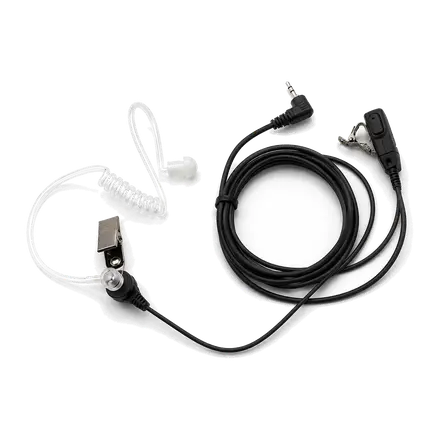 Microauricular Walkie Dynascan F-15 y Rugged con tubo transparente