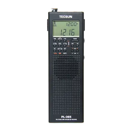 Tecsun PL-365 negro, receptor multibanda DSP