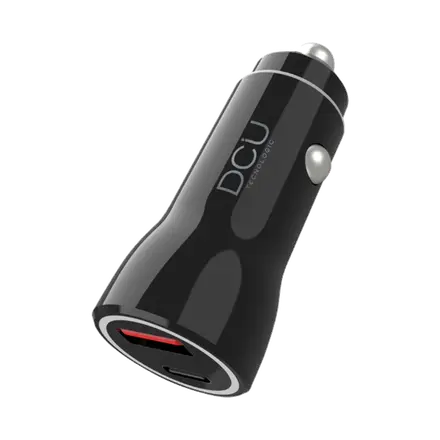 Cargador coche DCU USB Quick Charge 3.0 + USB tipo-C 18w