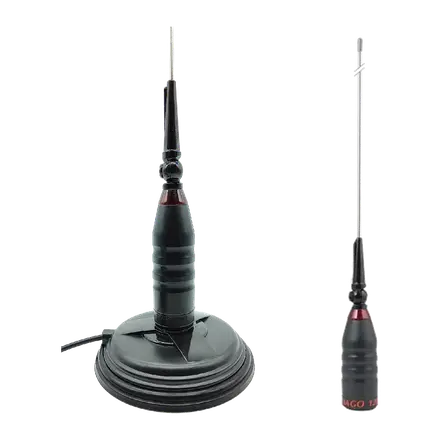 Pack Antena Móvil CB Super Santiago 1200 de 2m con Base Magnética 155mm