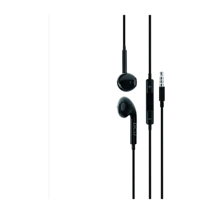 Micro-auriculares DCU Jack 3,5mm estéreo negro