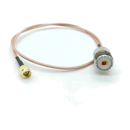 Cable de extensión coaxial RG-316, 50cm, SMA (M) a PL (F)