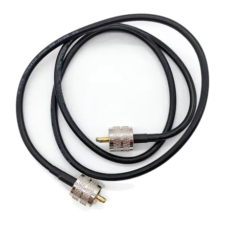 Cable de extensión coaxial RG-58, 100cm, con 2 conectores PL-259 (M)