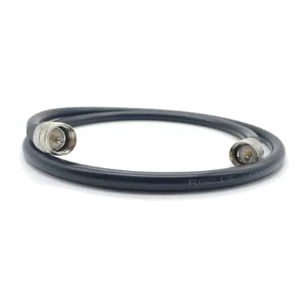 Cable de extensión coaxial RG213, 100cm, con 2 conectores PL-259
