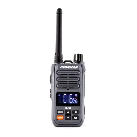 Dynascan R-38 Walkie Talkie Profesional PMR-446 IP67 con Función Replay