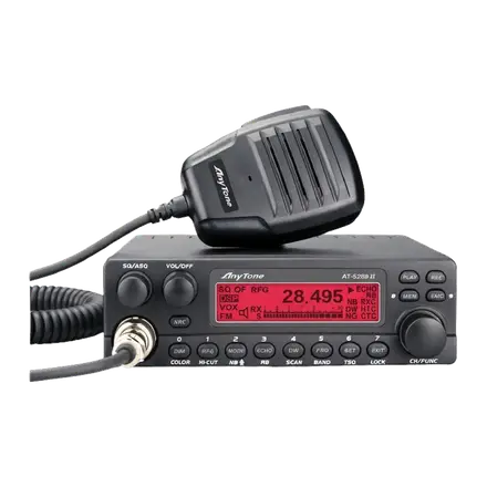 Emisora Móvil de 10m AnyTone AT-5289 II 50W AM/FM con Reducción de Ruido NRC