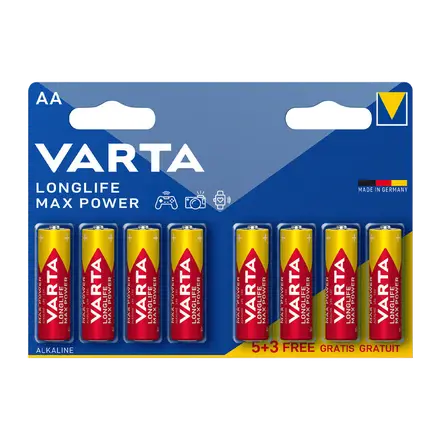 Varta Longlife Max Power Pila Alcalina AA B5+3