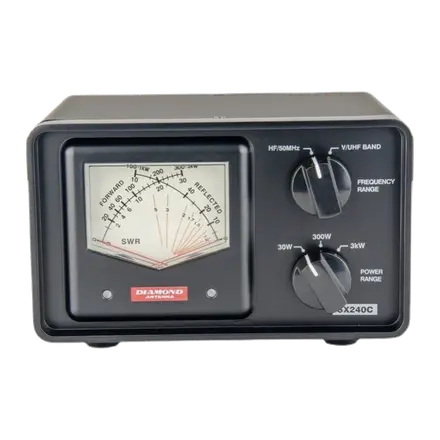 Diamond SX240C Medidor de ROE y potencia de aguja cruzada