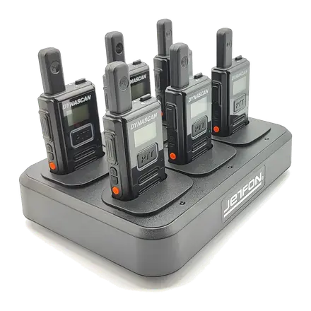 Pack 6 Walkies Dynascan 3A + cargador múltiple