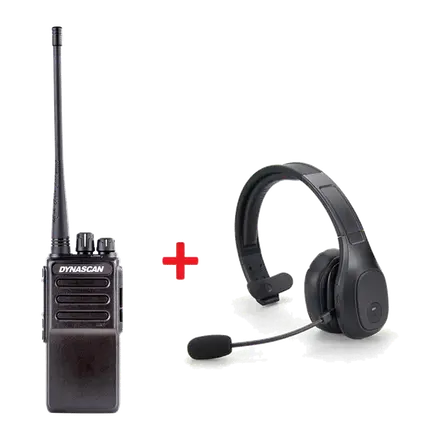Pack Dynascan 240BT UHF (400-480 MHz) + auricular AnyTone Q9