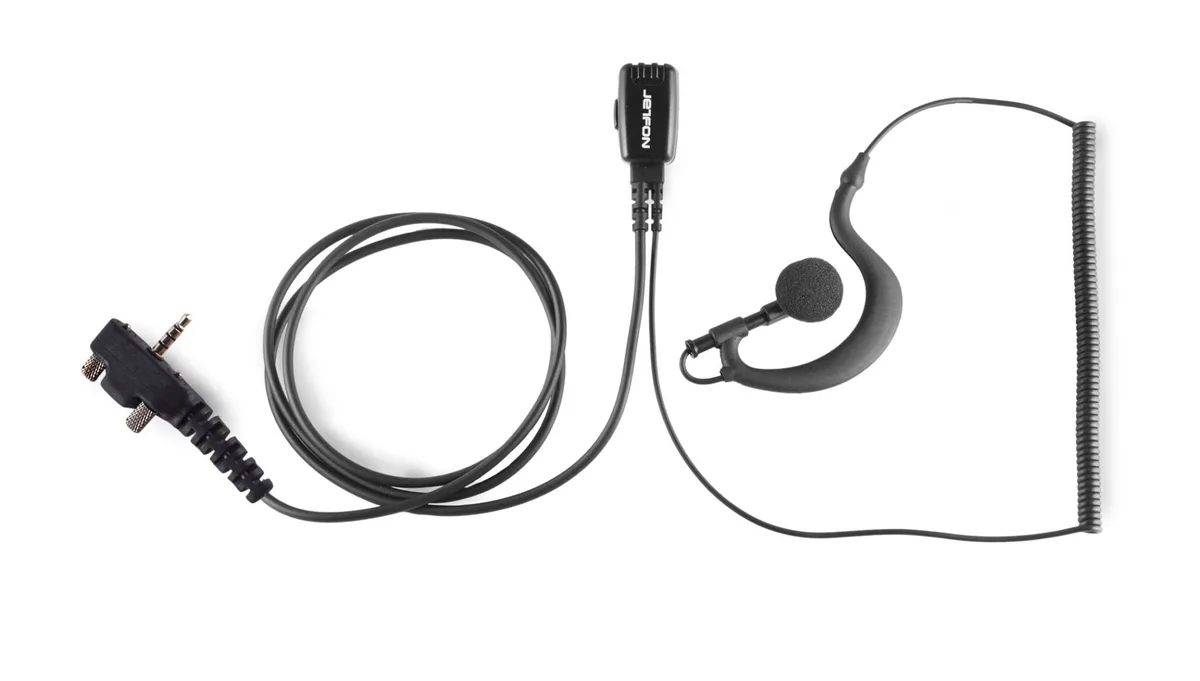 Microauricular Ergonómico Jetfon BR-1710 E/C Conector Y2 para Yaesu y Vertex